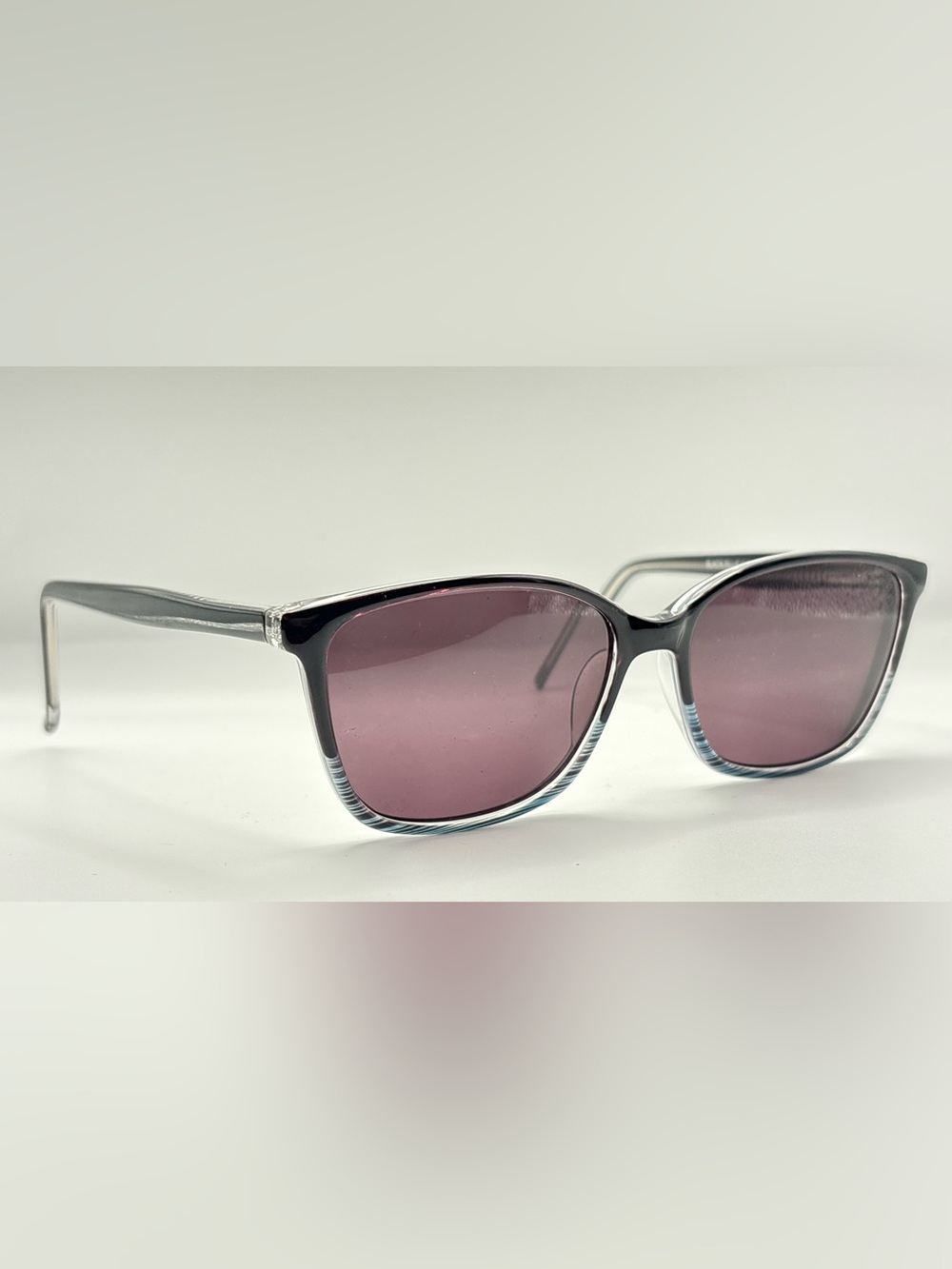 Modern Follow Black Blue Oval Sunglasses Frames Only